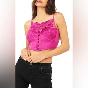 FREE PEOPLE Have My Heart Crop
Cotton Camisole Sz: L